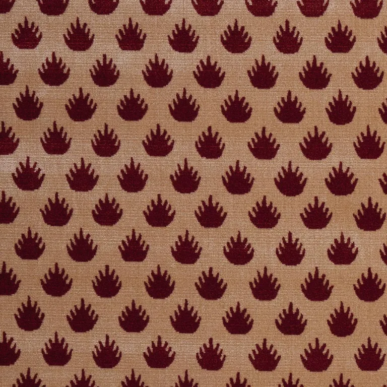 Schumacher 82982 Coronation Velvet Garnet fabric swatch