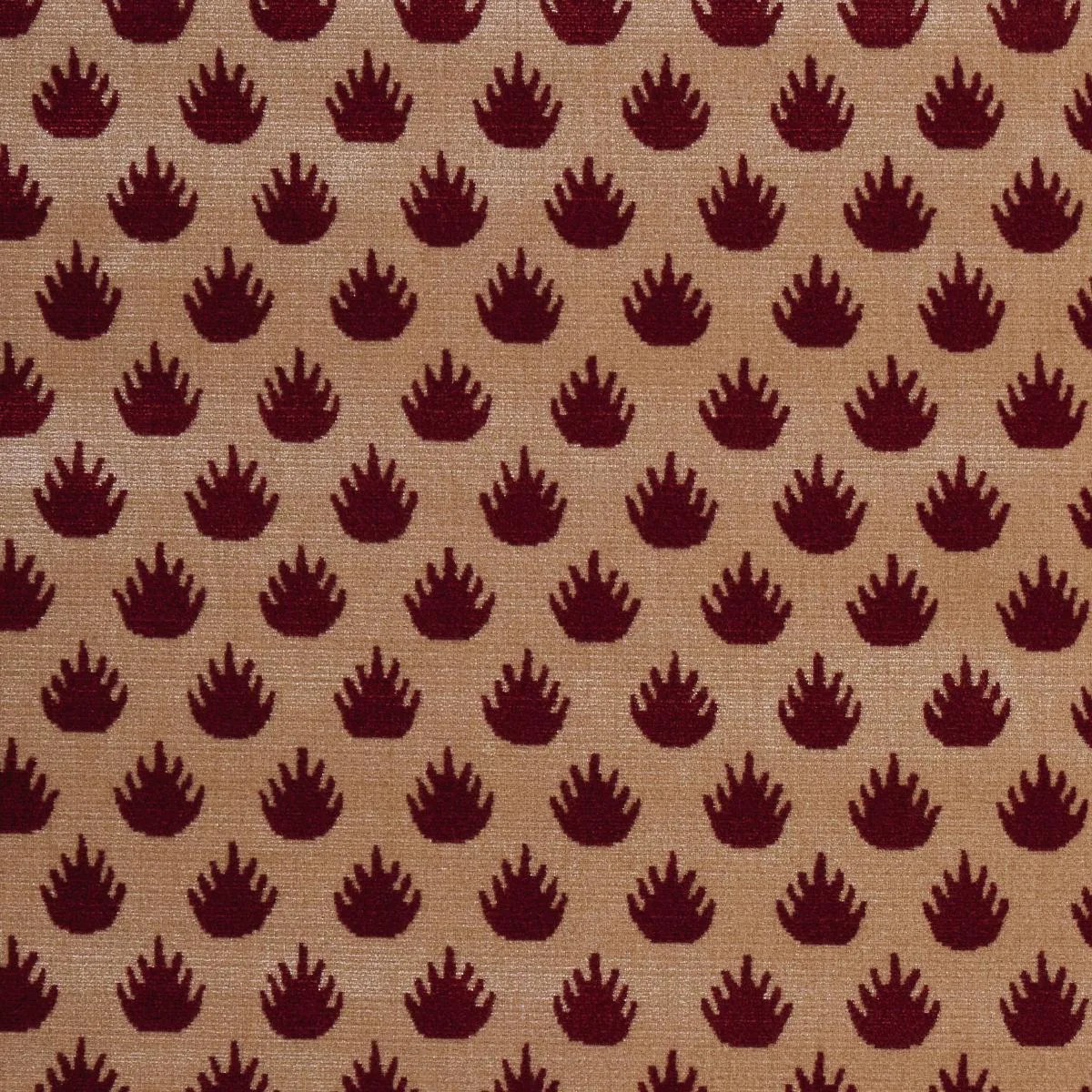 Schumacher 82982 Coronation Velvet Garnet fabric swatch