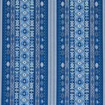 Schumacher 79680 Cosima Embroidery Blue Multi fabric swatch