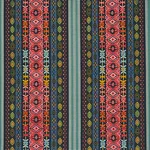 Schumacher 79681 Cosima Embroidery Carbon Multi fabric swatch