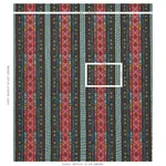 Schumacher 79681 Cosima Embroidery Carbon Multi fabric swatch