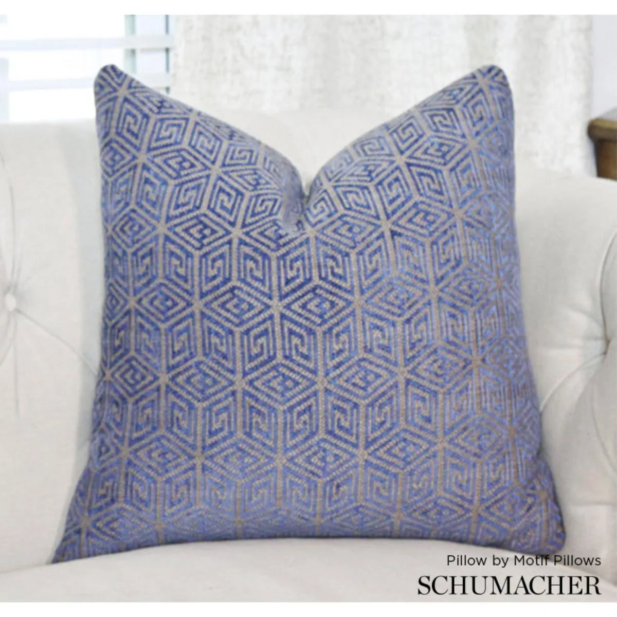 Schumacher 68744 Cosmati Chenille Berry fabric swatch