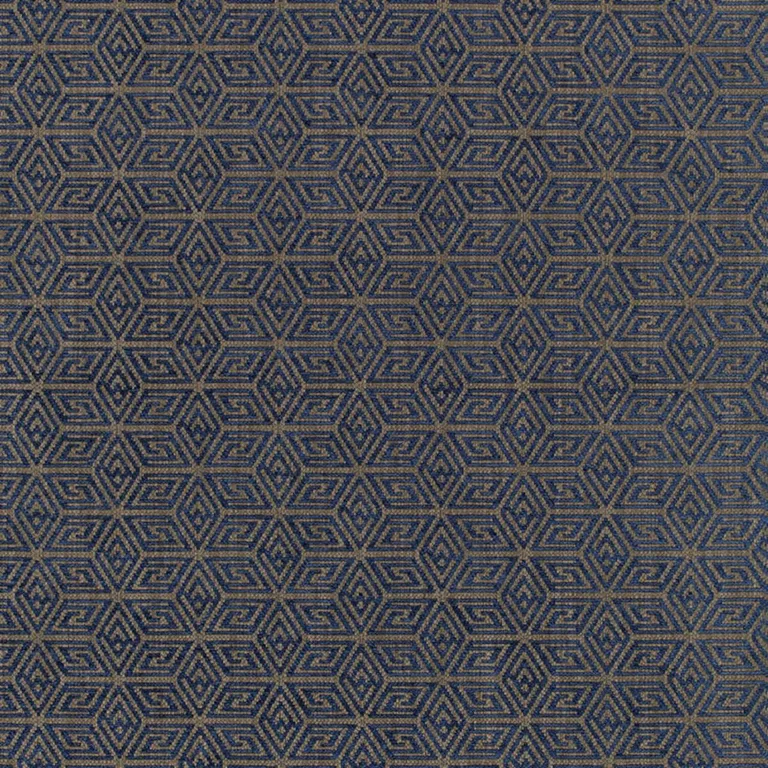 Schumacher 68741 Cosmati Chenille Ultramarine fabric swatch