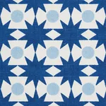 Schumacher 177060 Cosmos Blue fabric swatch