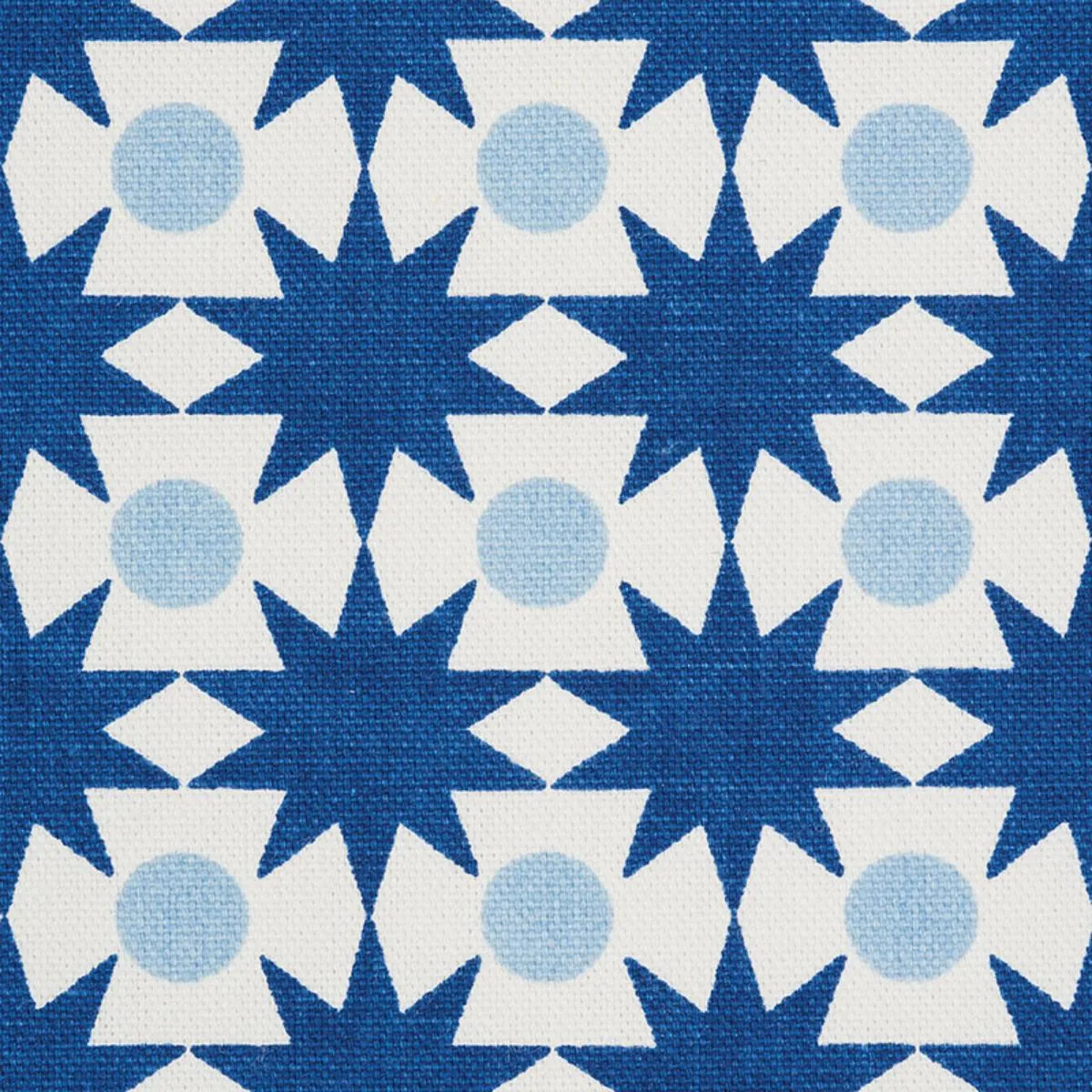 Schumacher 177060 Cosmos Blue fabric swatch