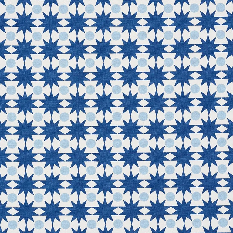 Schumacher 177060 Cosmos Blue fabric swatch