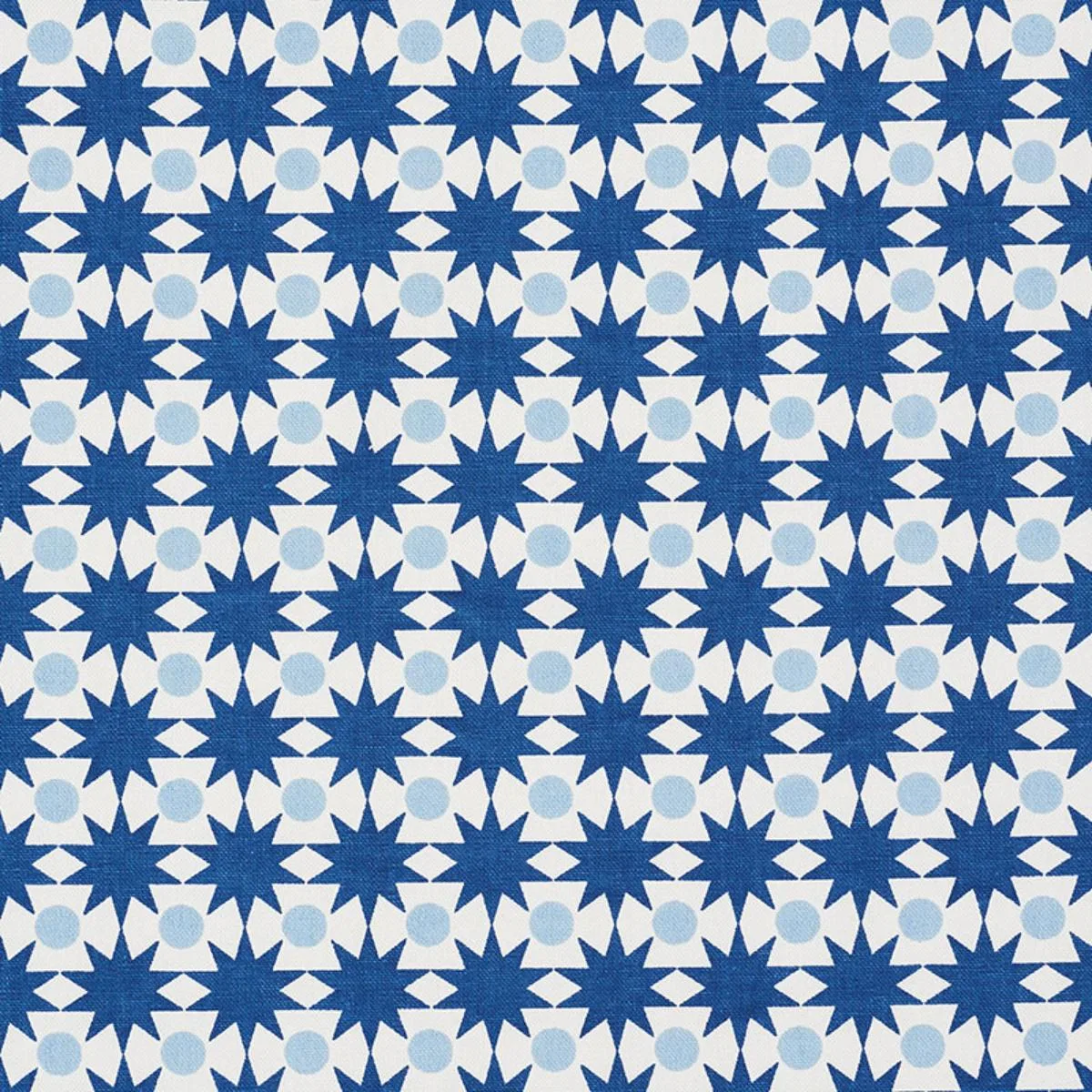 Schumacher 177060 Cosmos Blue fabric swatch