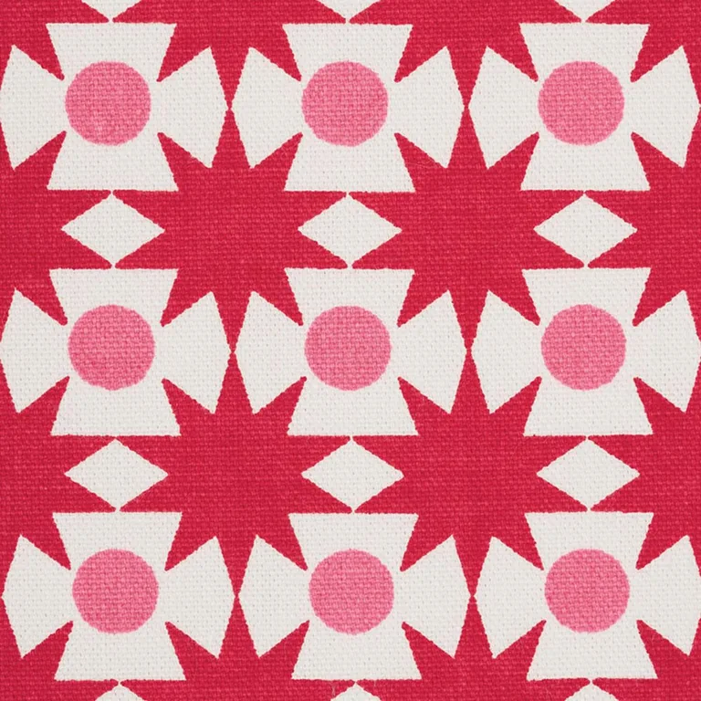 Schumacher 177062 Cosmos Valentine fabric swatch