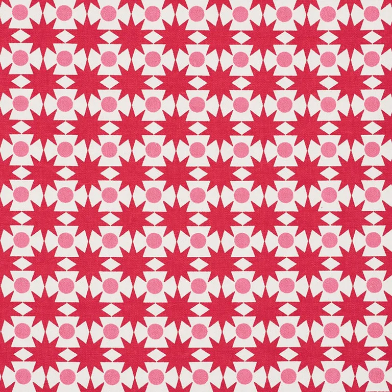 Schumacher 177062 Cosmos Valentine fabric swatch