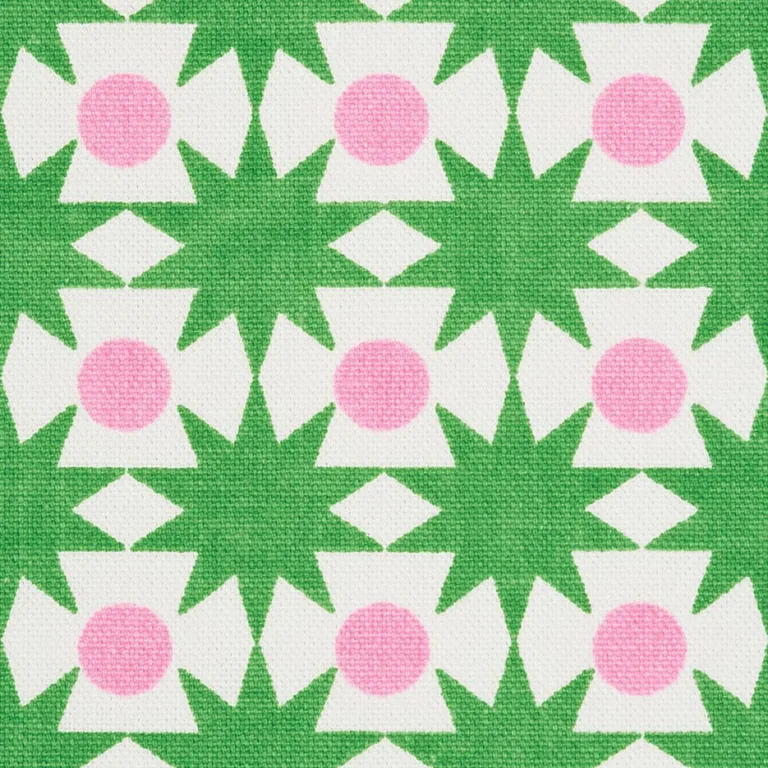 Schumacher 177061 Cosmos Watermelon fabric swatch