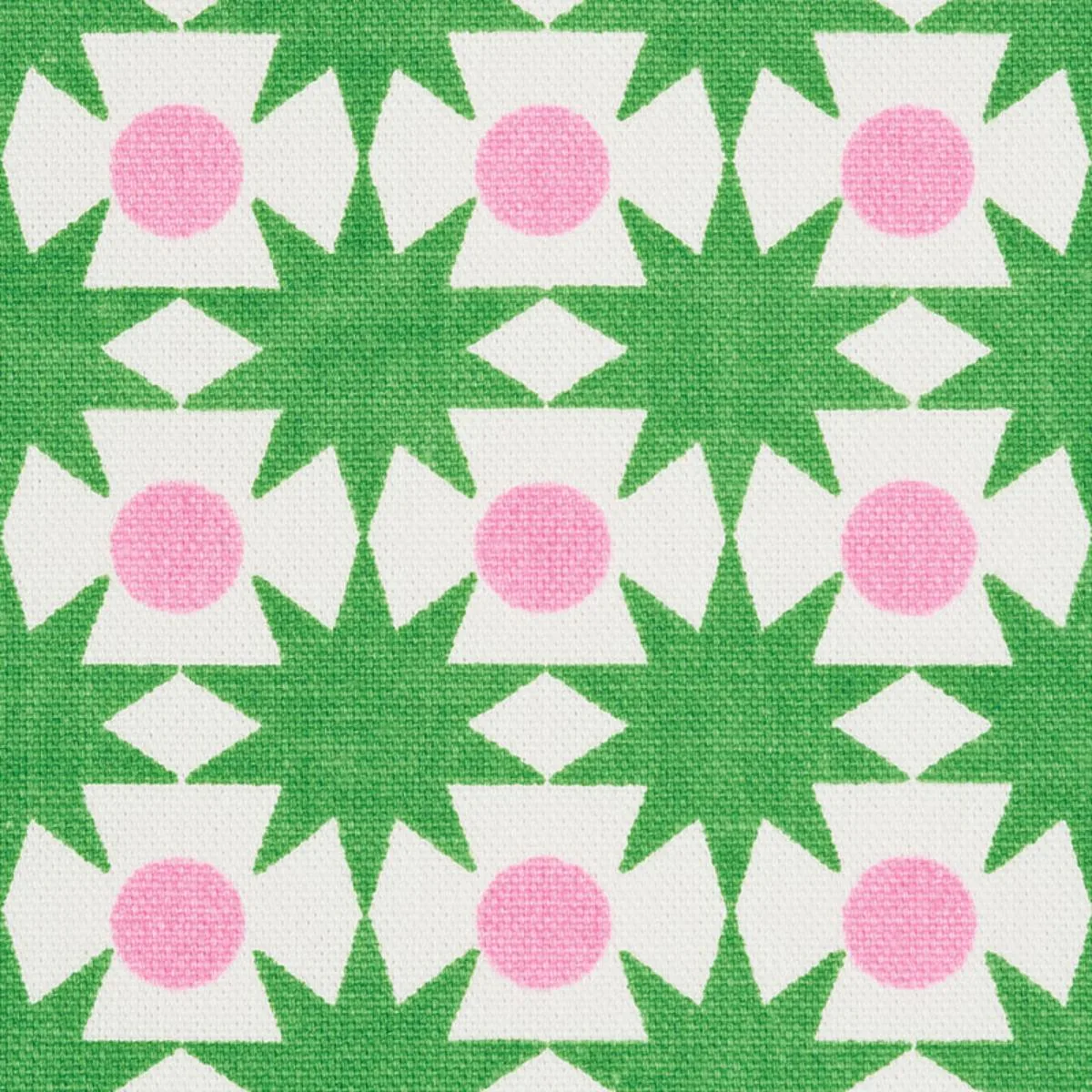 Schumacher 177061 Cosmos Watermelon fabric swatch