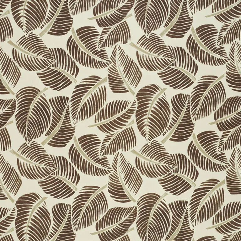 Schumacher 176192 Costa Rica Chocolate fabric swatch