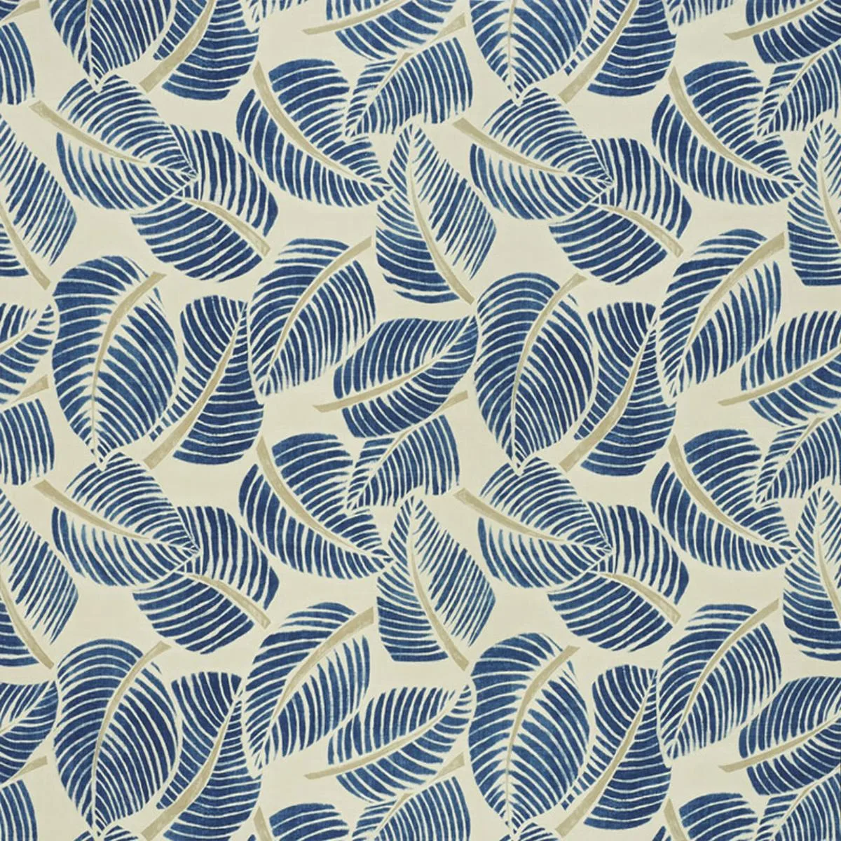 Schumacher 176191 Costa Rica Indigo fabric swatch