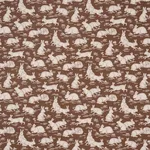 Schumacher 182241 Cottontails Chestnut fabric swatch