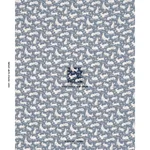 Schumacher 182242 Cottontails Indigo fabric swatch