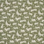 Schumacher 182240 Cottontails Moss fabric swatch