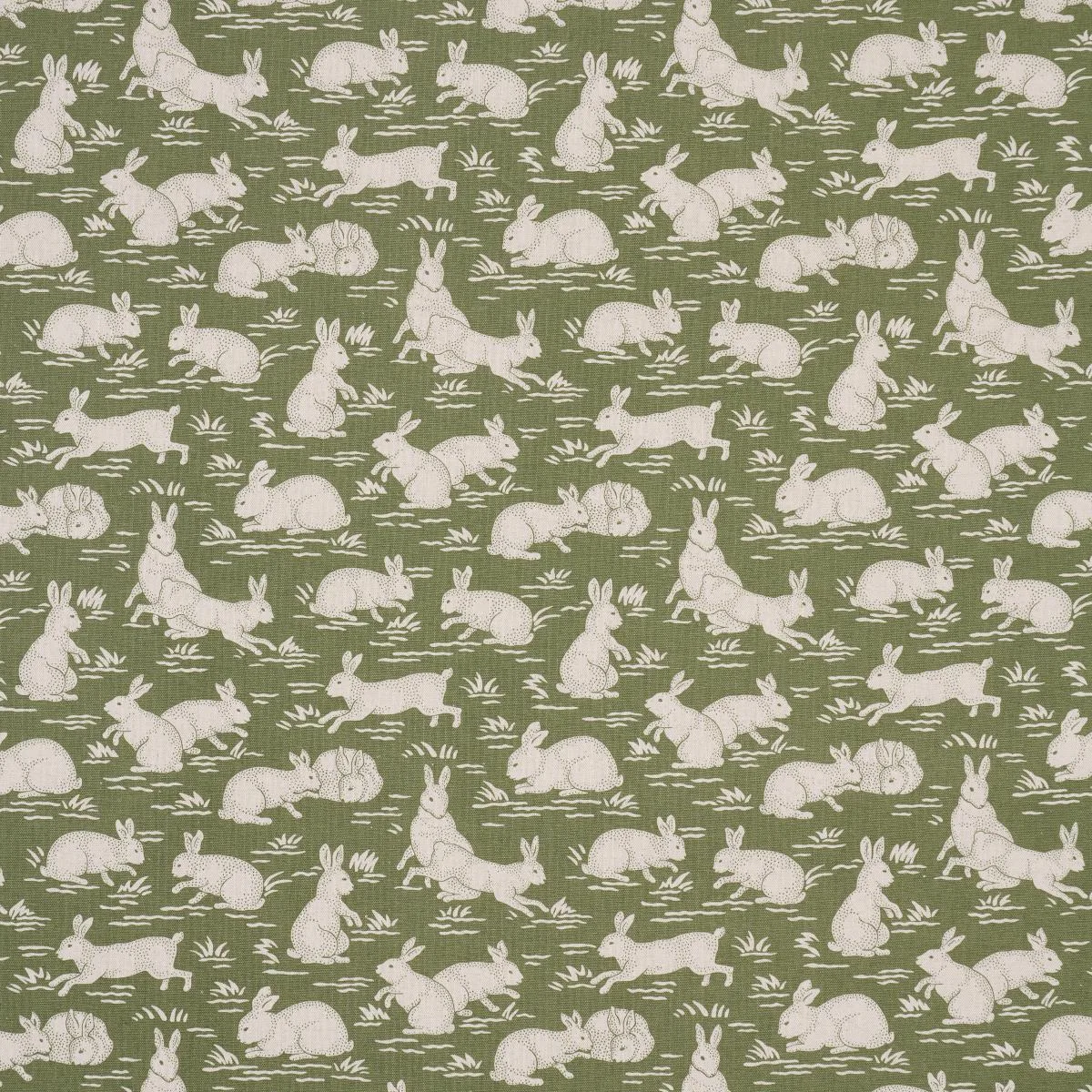 Schumacher 182240 Cottontails Moss fabric swatch