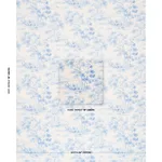 Schumacher 182962 Countryside Morning Blue And White fabric swatch