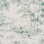 Schumacher 182960 Countryside Morning Green fabric swatch