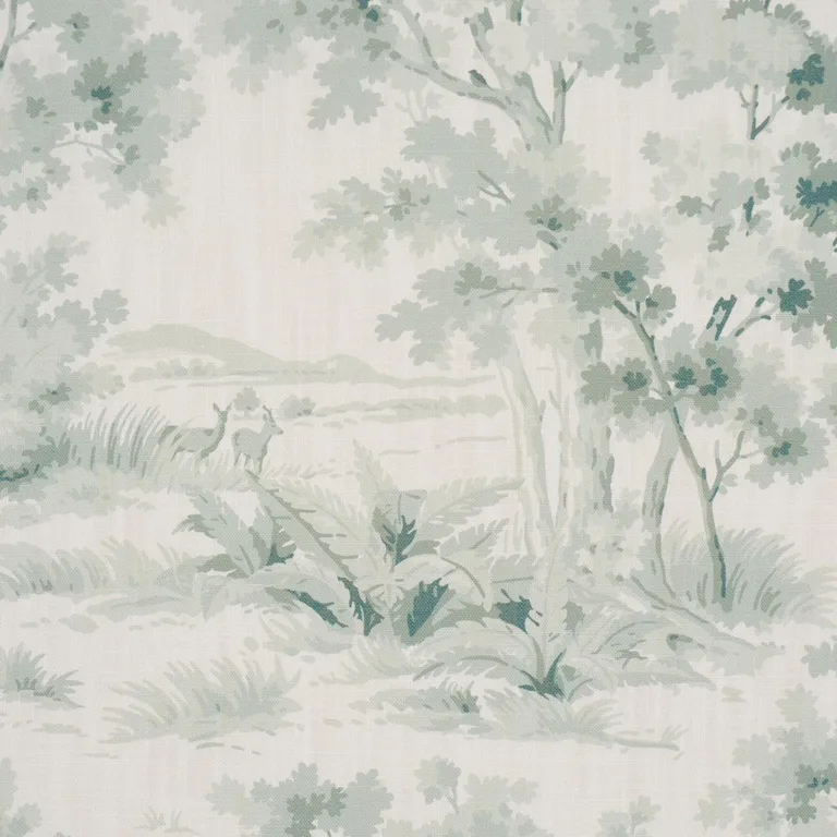 Schumacher 182960 Countryside Morning Green fabric swatch