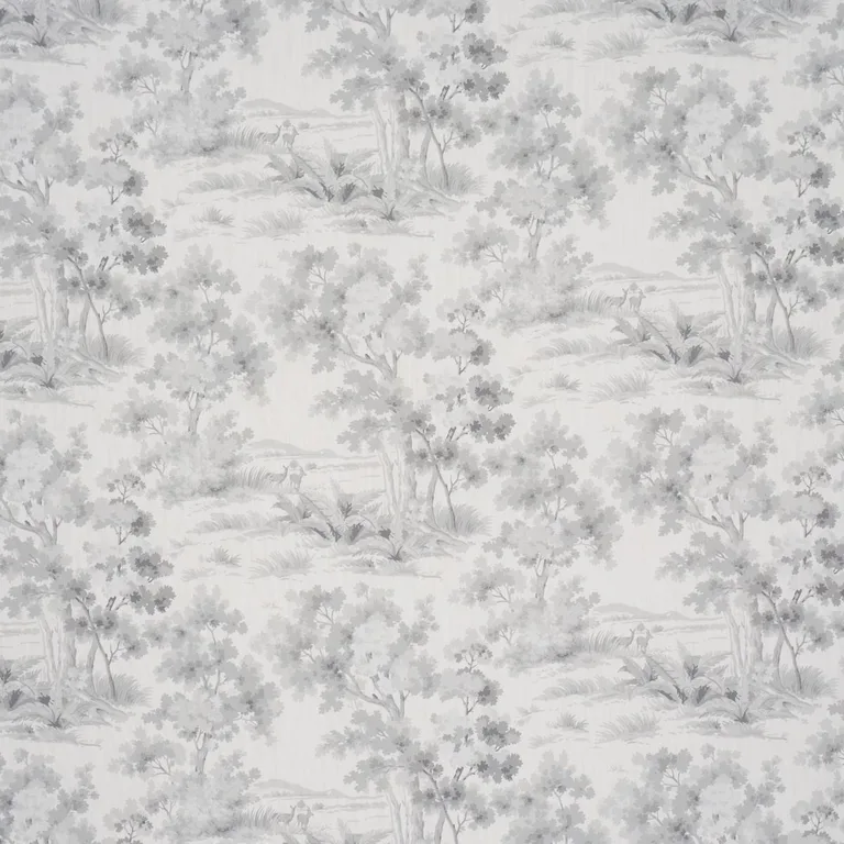 Schumacher 182961 Countryside Morning Grey fabric swatch