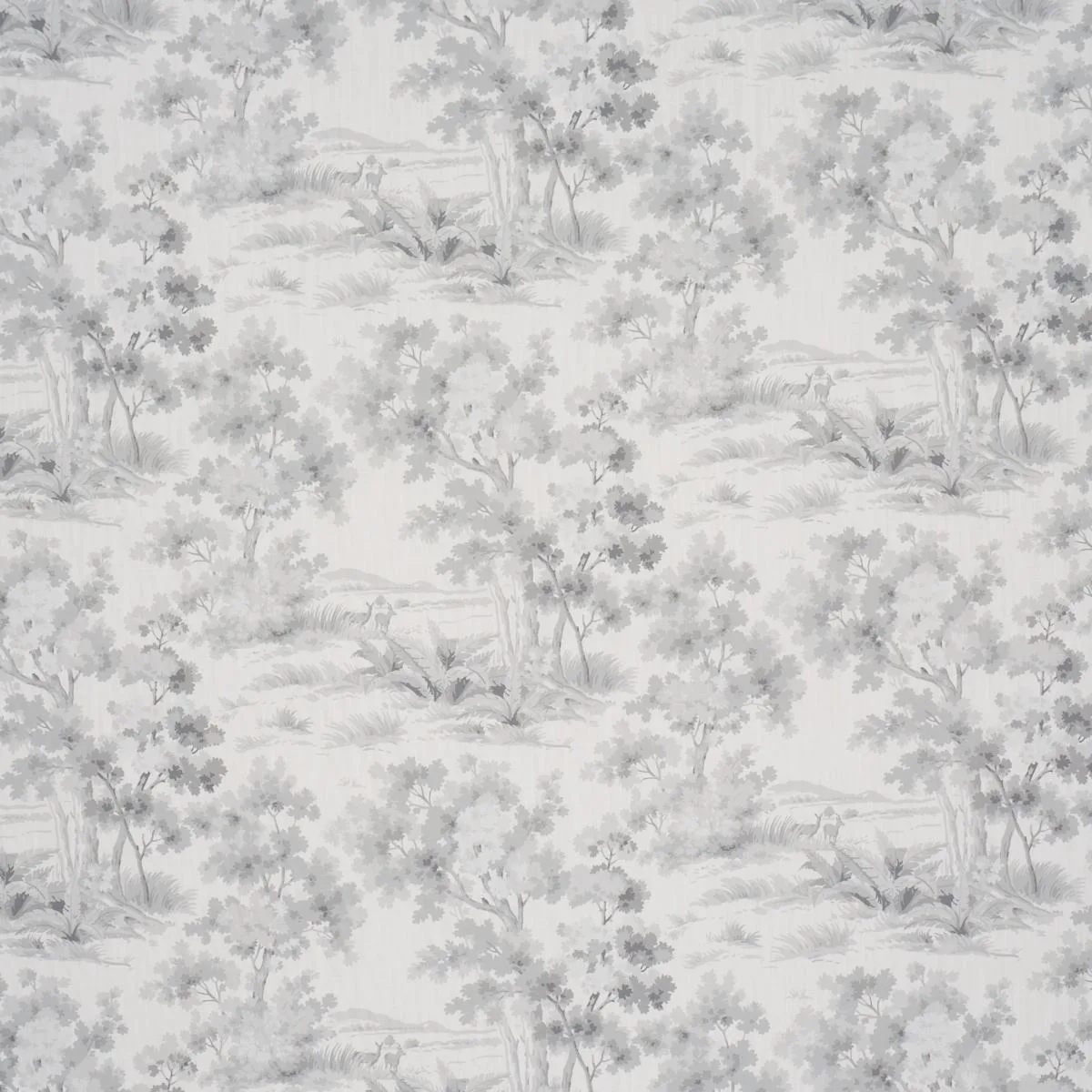 Schumacher 182961 Countryside Morning Grey fabric swatch