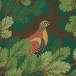 Schumacher 182251 Covey Hedge Chestnut fabric swatch