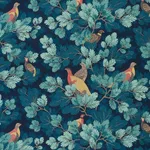 Schumacher 182252 Covey Hedge Midnight fabric swatch
