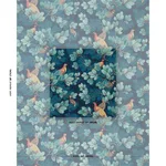 Schumacher 182252 Covey Hedge Midnight fabric swatch