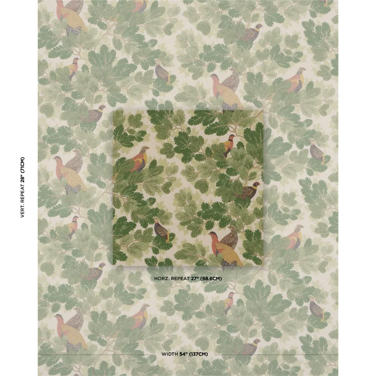 Schumacher 182250 Covey Hedge Pine fabric swatch