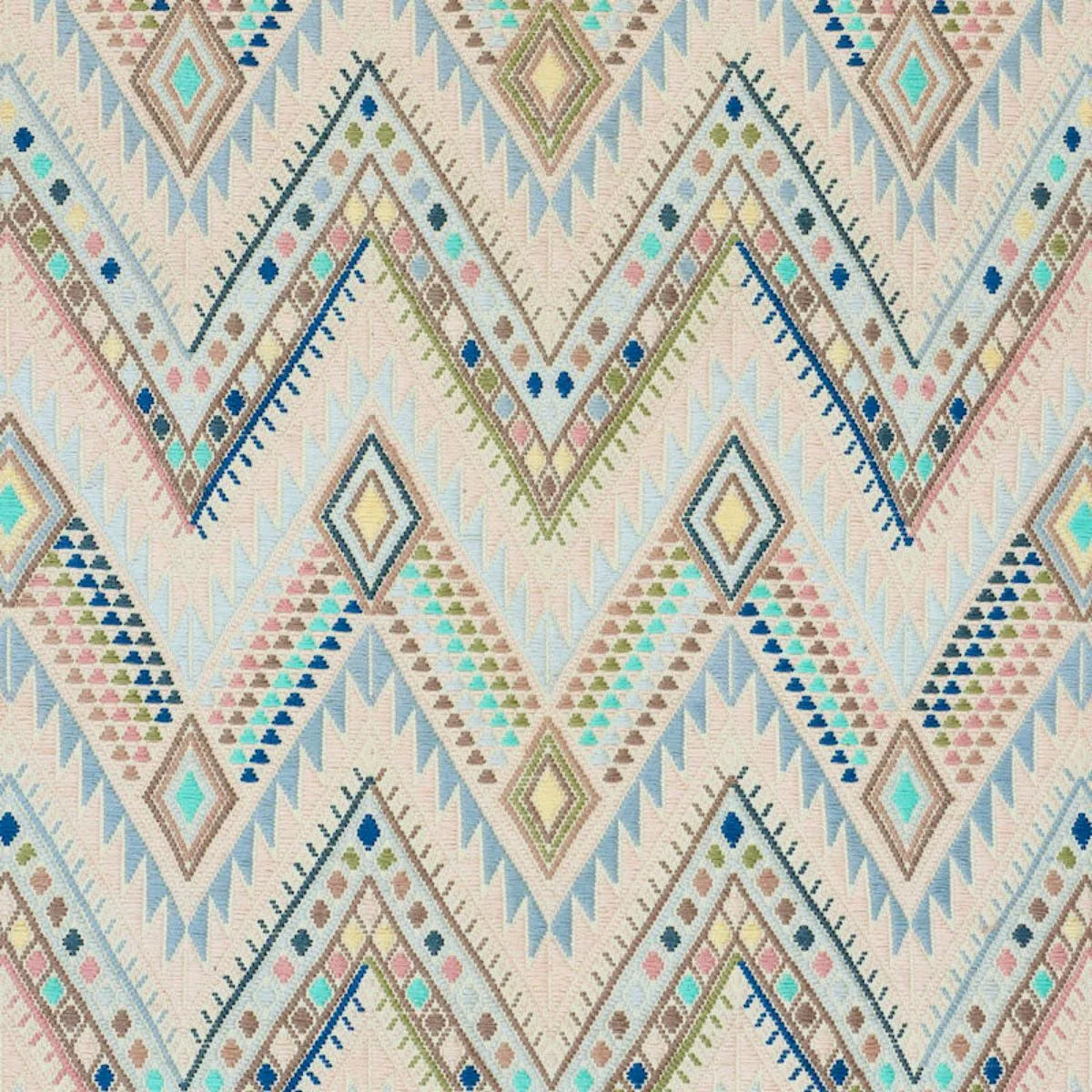 Schumacher 79242 Coyolate Hand Woven Brocade Arctic fabric swatch