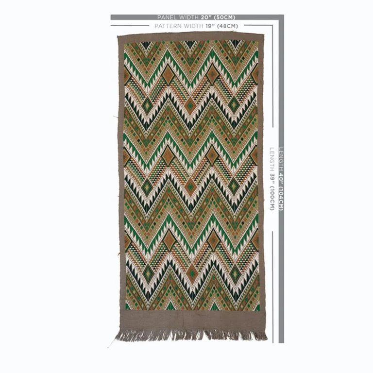 Schumacher 79243 Coyolate Hand Woven Brocade Green fabric swatch