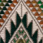 Schumacher 79243 Coyolate Hand Woven Brocade Green fabric swatch