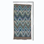 Schumacher 79240 Coyolate Hand Woven Brocade Ocean fabric swatch