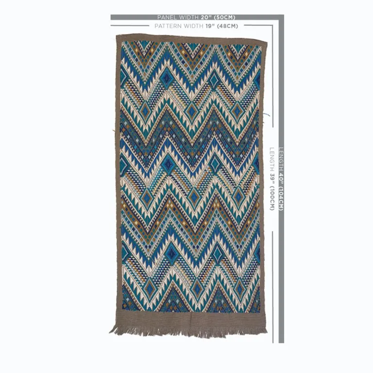 Schumacher 79240 Coyolate Hand Woven Brocade Ocean fabric swatch