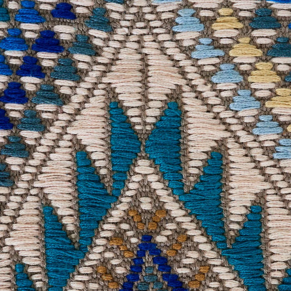 Schumacher 79240 Coyolate Hand Woven Brocade Ocean fabric swatch