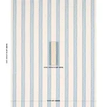 Schumacher 87450 CrèMe Anglaise English Cream/Denim Blue fabric swatch