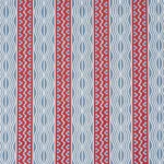 Schumacher 87451 CrèMe Anglaise French Red & Blue fabric swatch