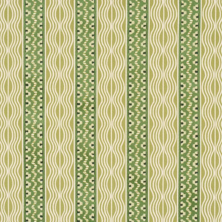 Schumacher 87452 CrèMe Anglaise Juniper Green fabric swatch