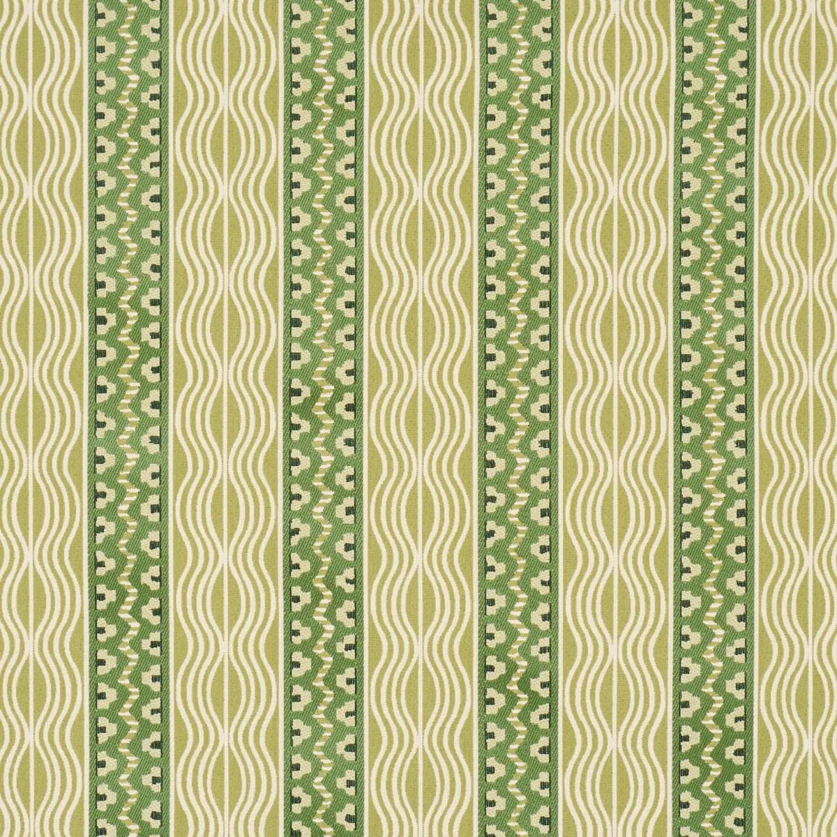 Schumacher 87452 CrèMe Anglaise Juniper Green fabric swatch