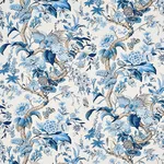 Schumacher 1314003 Cranley Garden Blue fabric swatch