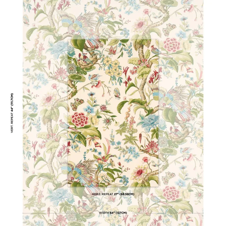 Schumacher 1314000 Cranley Garden Document fabric swatch