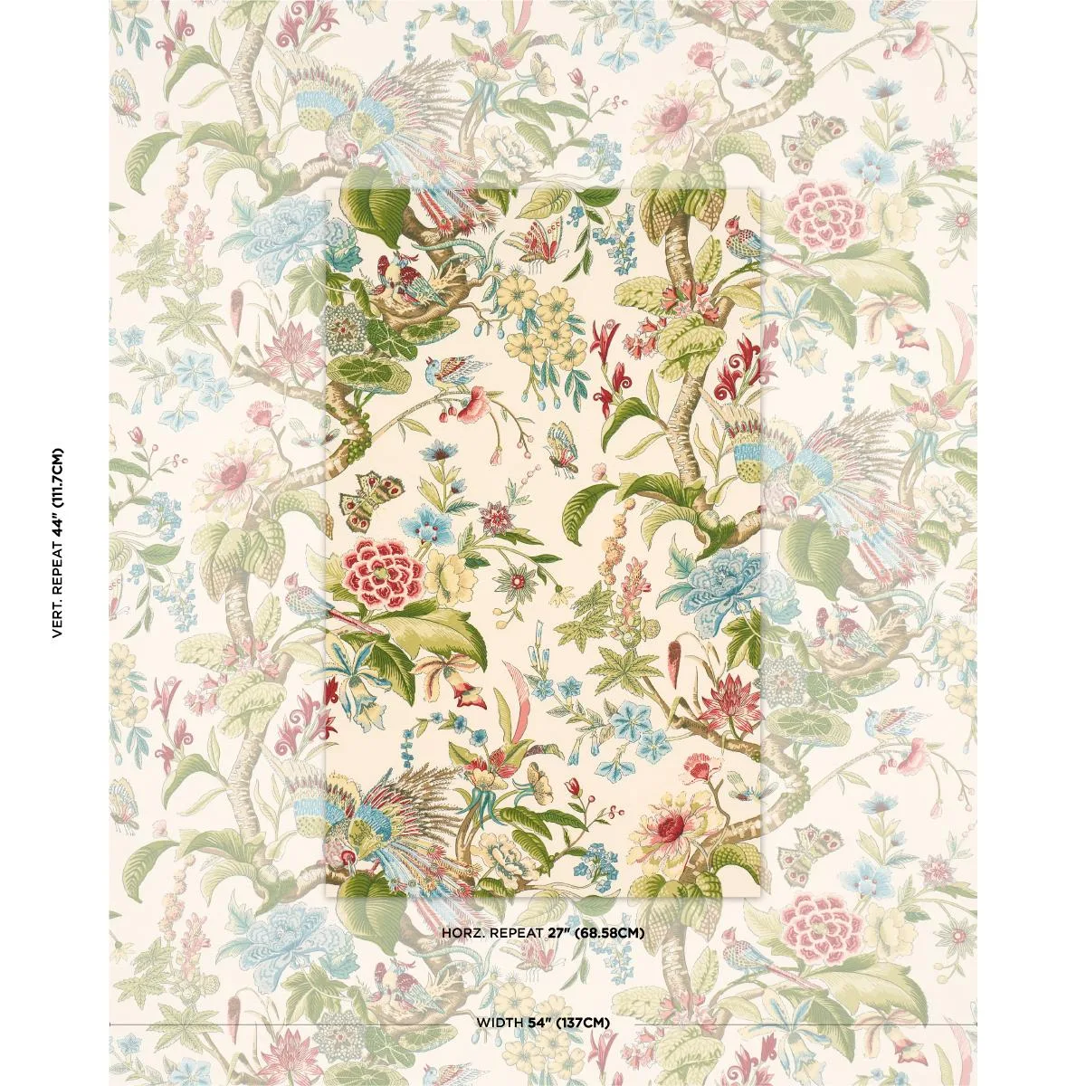 Schumacher 1314000 Cranley Garden Document fabric swatch