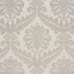 Schumacher 75150 Crawford Damask Platinum fabric swatch
