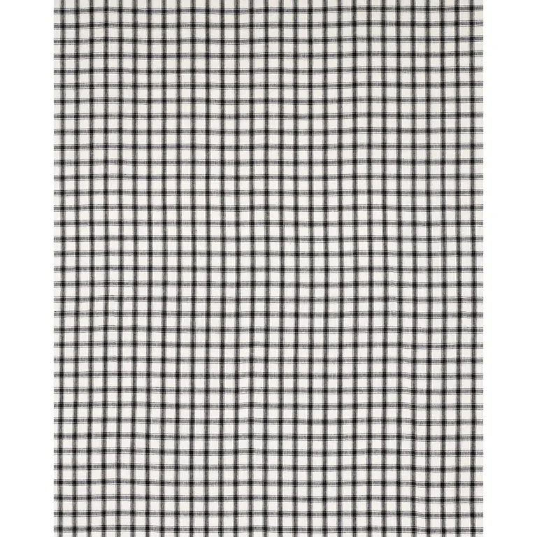 Schumacher 81452 Crawford Linen Check Basalt fabric swatch