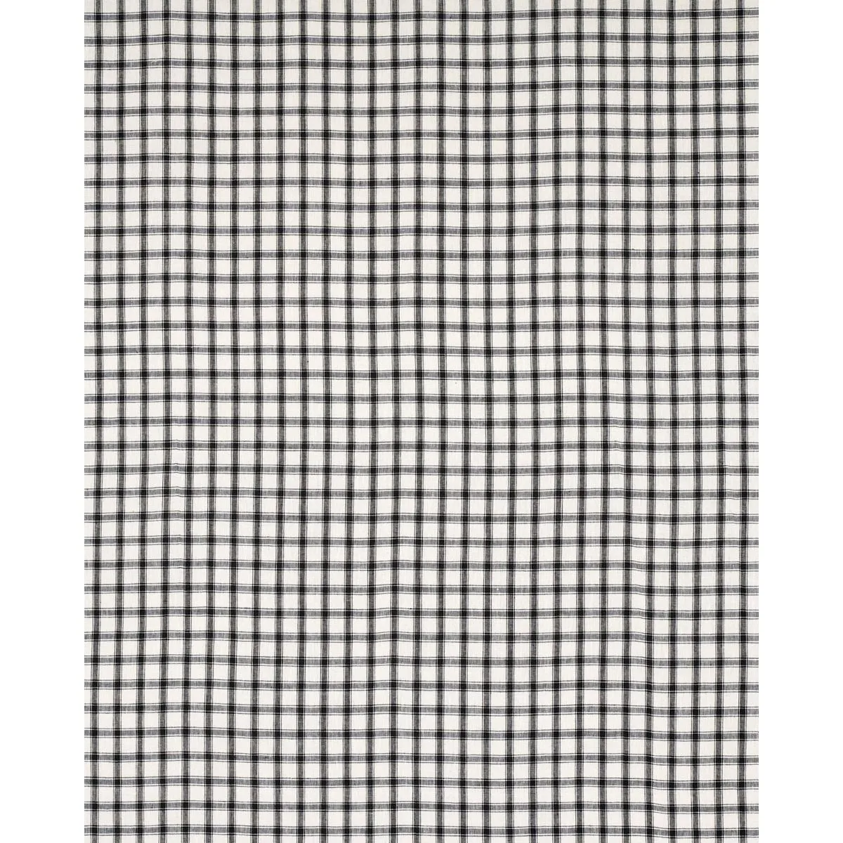 Schumacher 81452 Crawford Linen Check Basalt fabric swatch