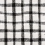 Schumacher 81452 Crawford Linen Check Basalt fabric swatch