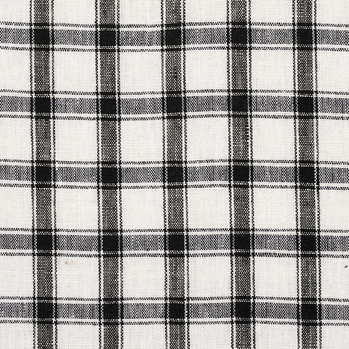 Schumacher 81452 Crawford Linen Check Basalt fabric swatch