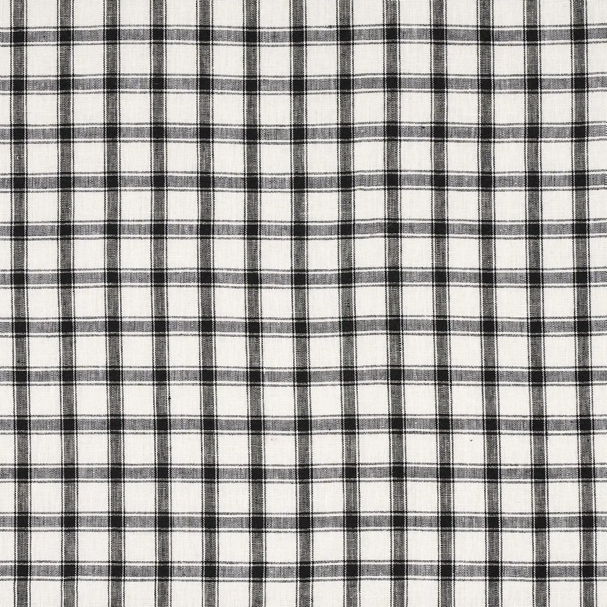 Schumacher 81452 Crawford Linen Check Basalt fabric swatch