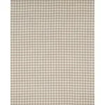 Schumacher 81453 Crawford Linen Check Flax fabric swatch
